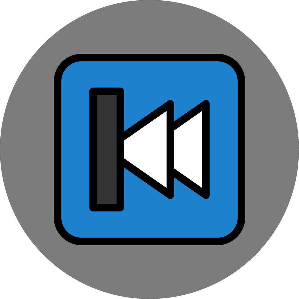 Previous Colorful Icon vector