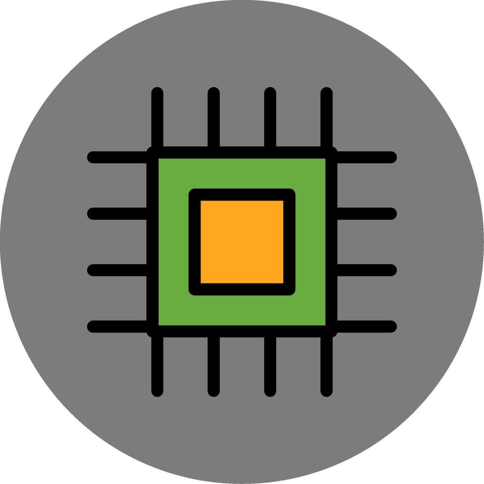 Cpu Colorful Icon vector