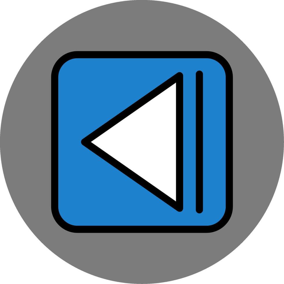 Rewind Colorful Icon vector