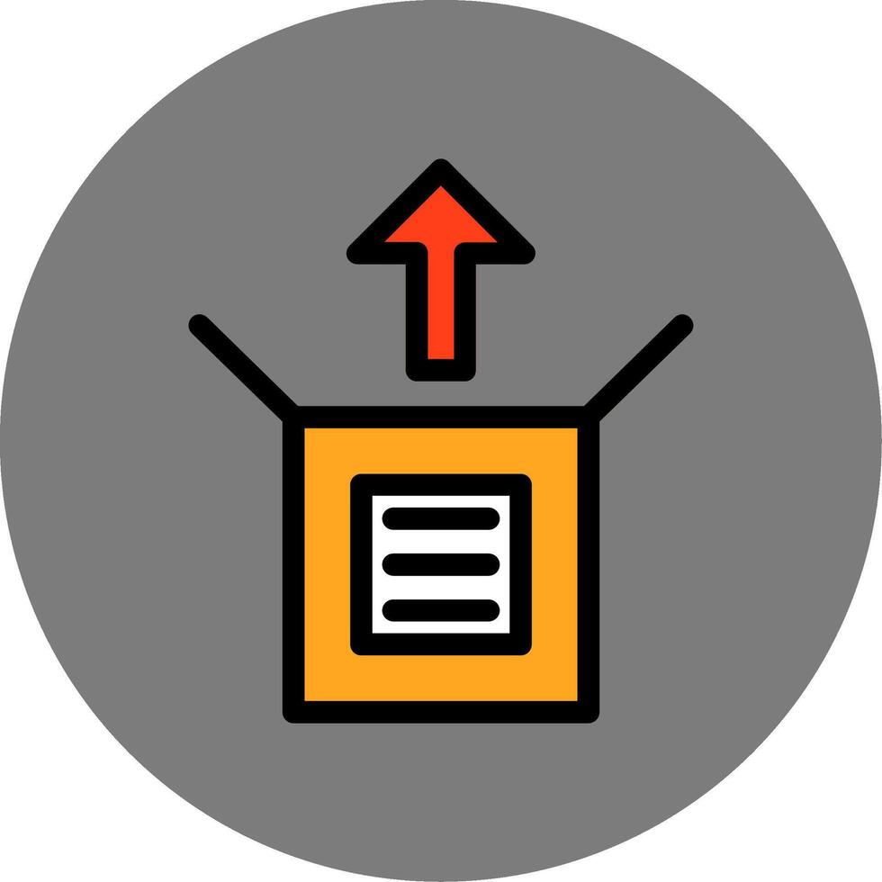 Unboxing Colorful Icon vector