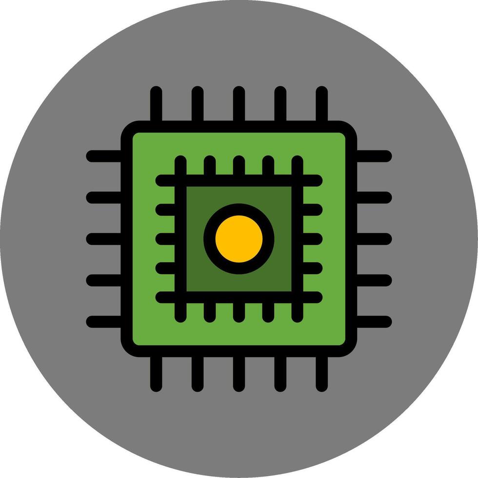 Cpu Colorful Icon vector