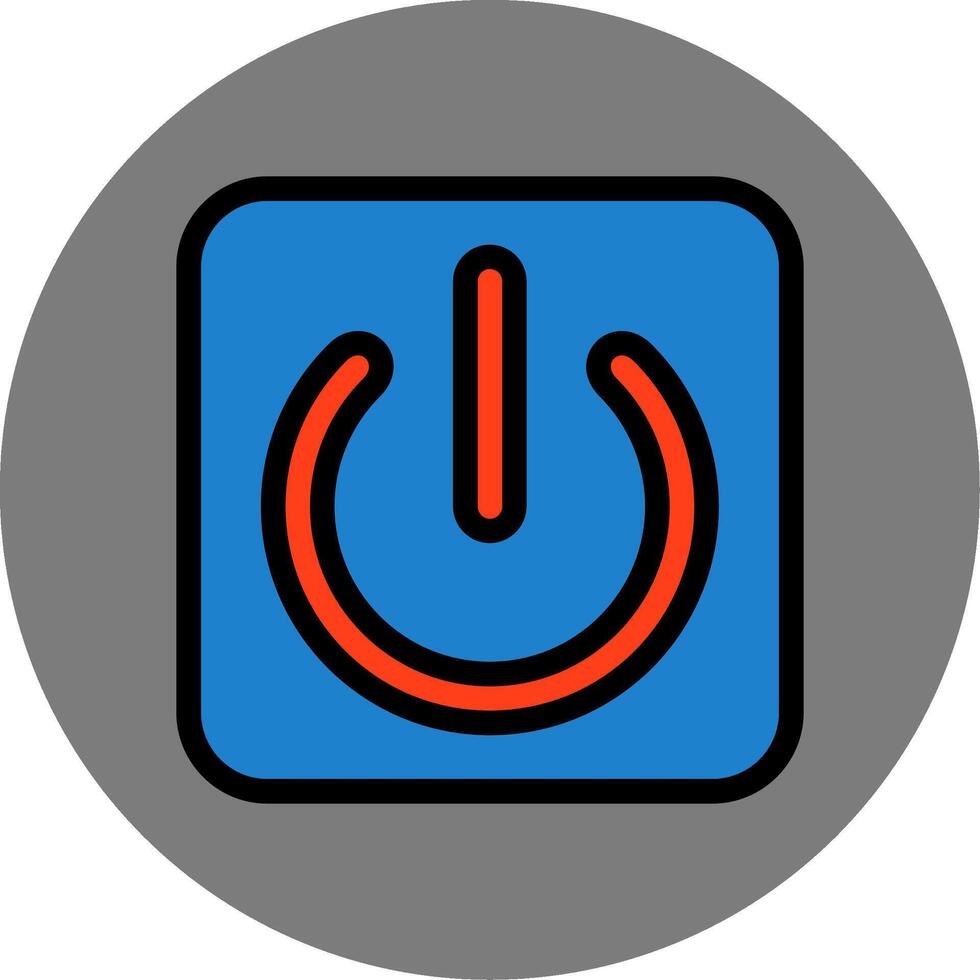 Start Button Colorful Icon vector