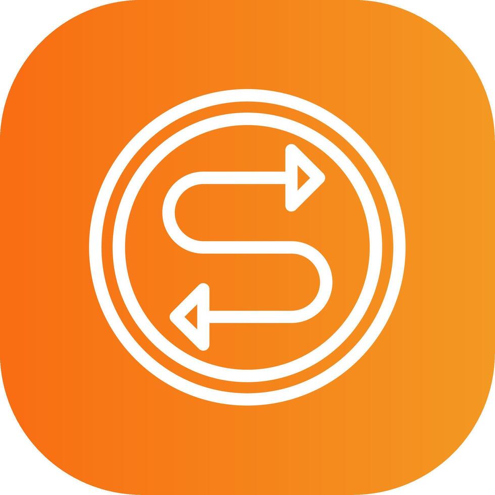 Two Directions Colorful Icon vector