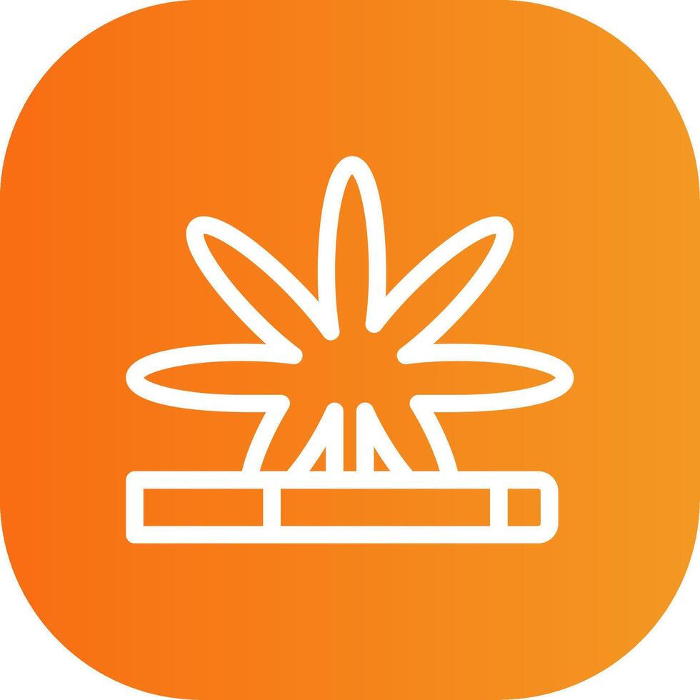 Weed Leaf Colorful Icon vector