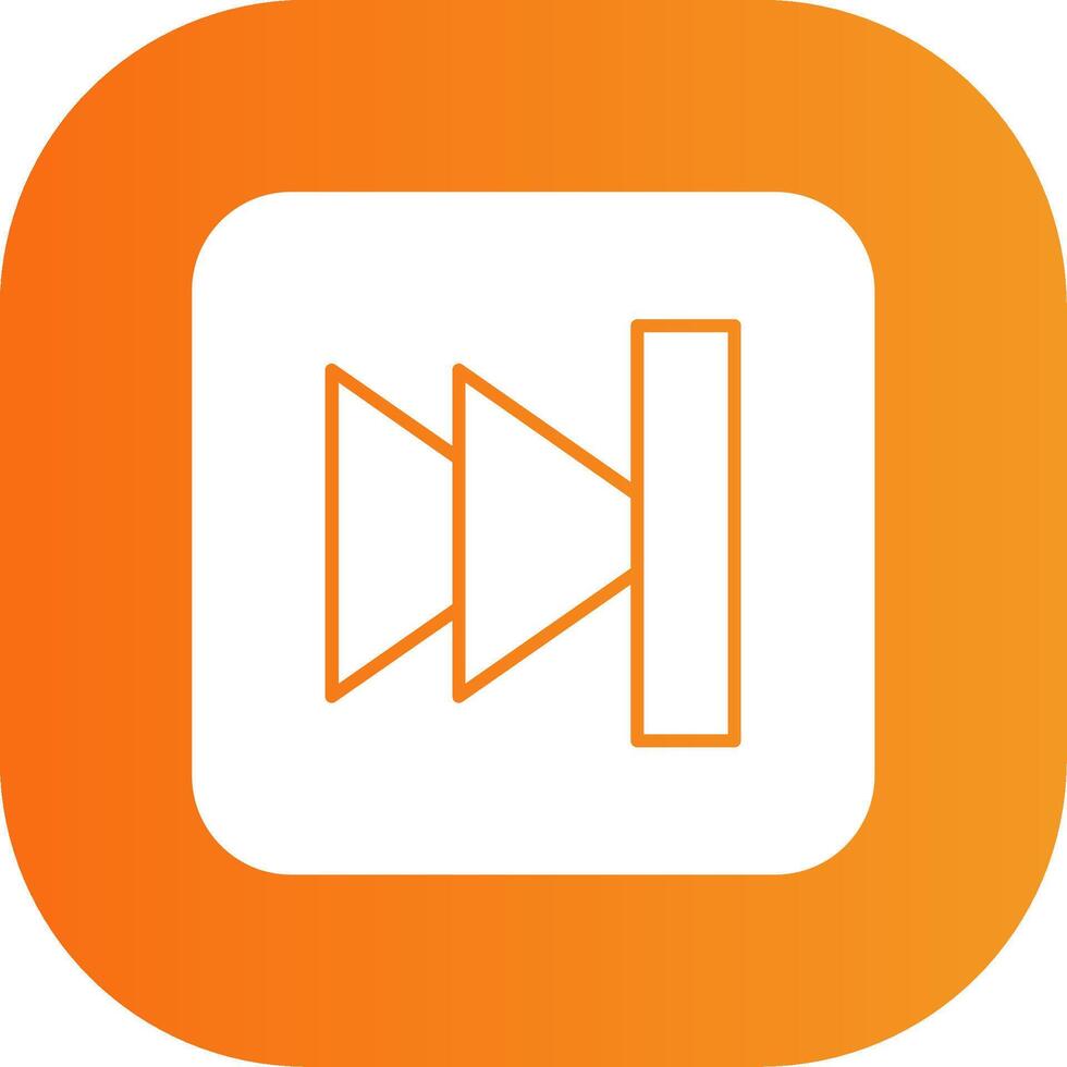 Skip Button Colorful Icon vector
