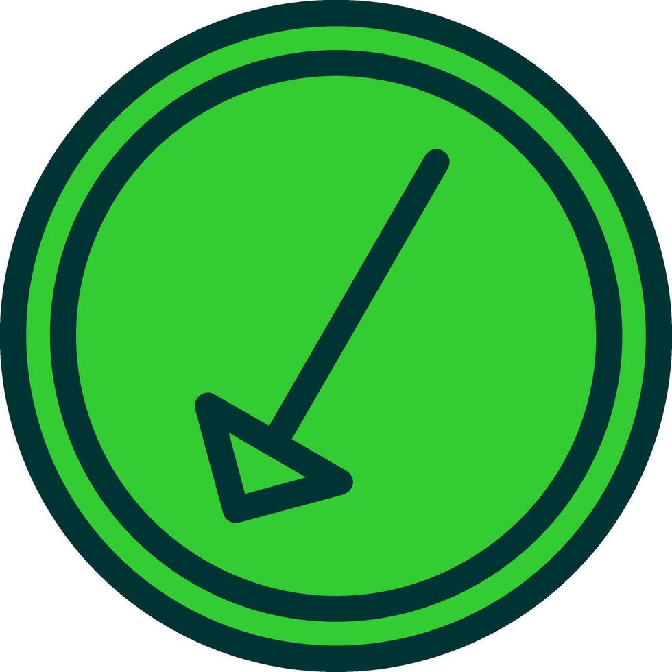 Left Down Colorful Icon vector