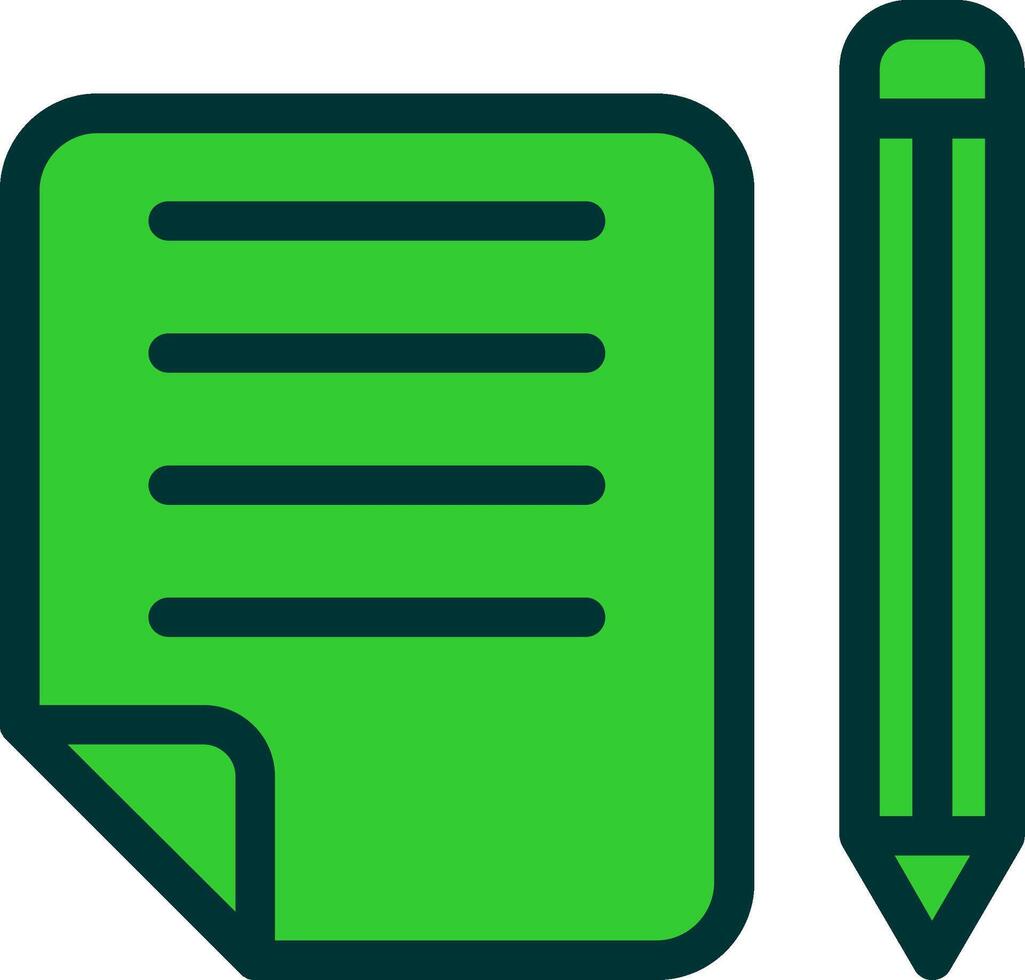 Paper Pen Colorful Icon vector