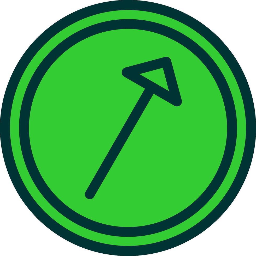 Right Up Colorful Icon vector