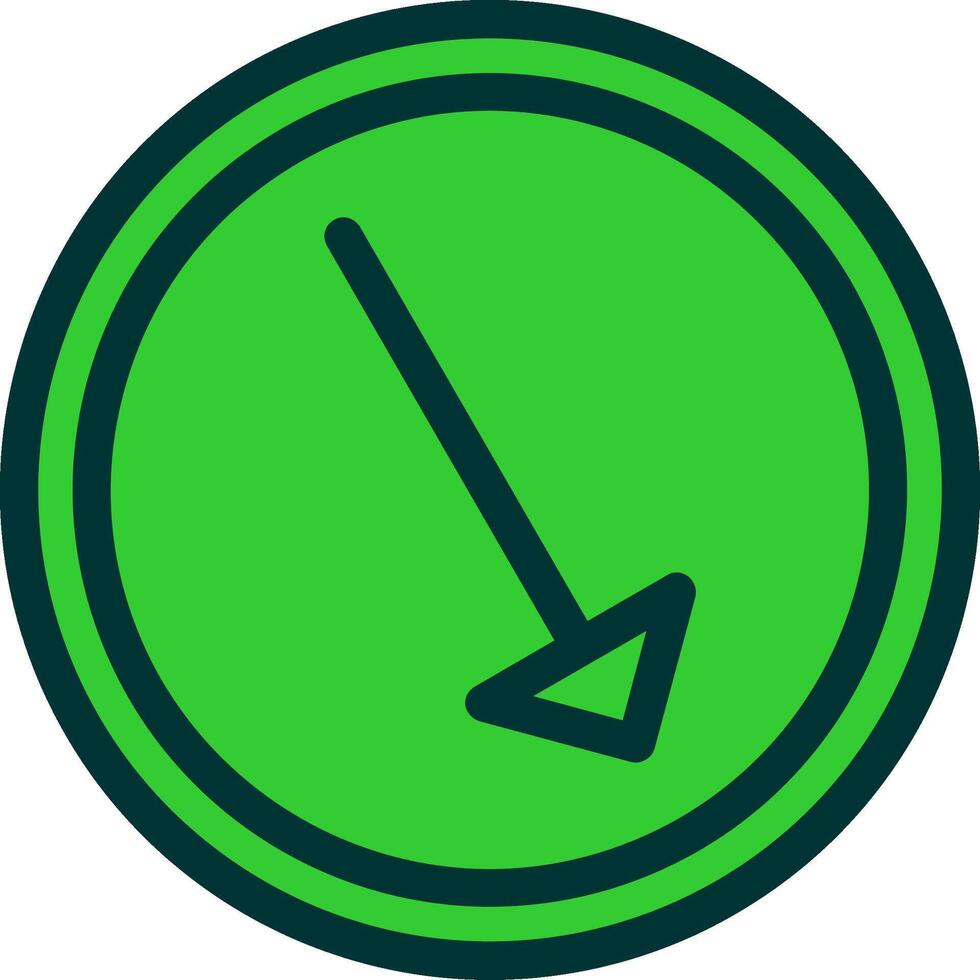 Right Down Colorful Icon vector