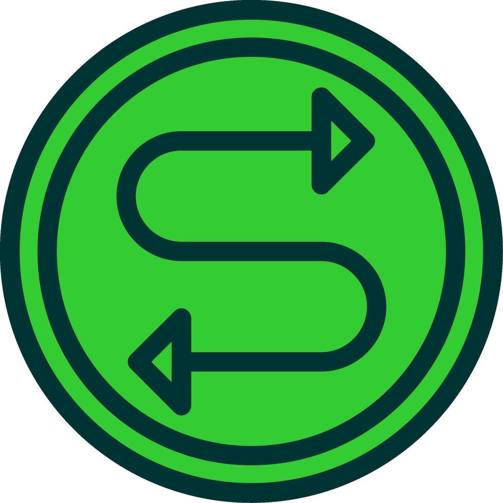 Two Directions Colorful Icon vector