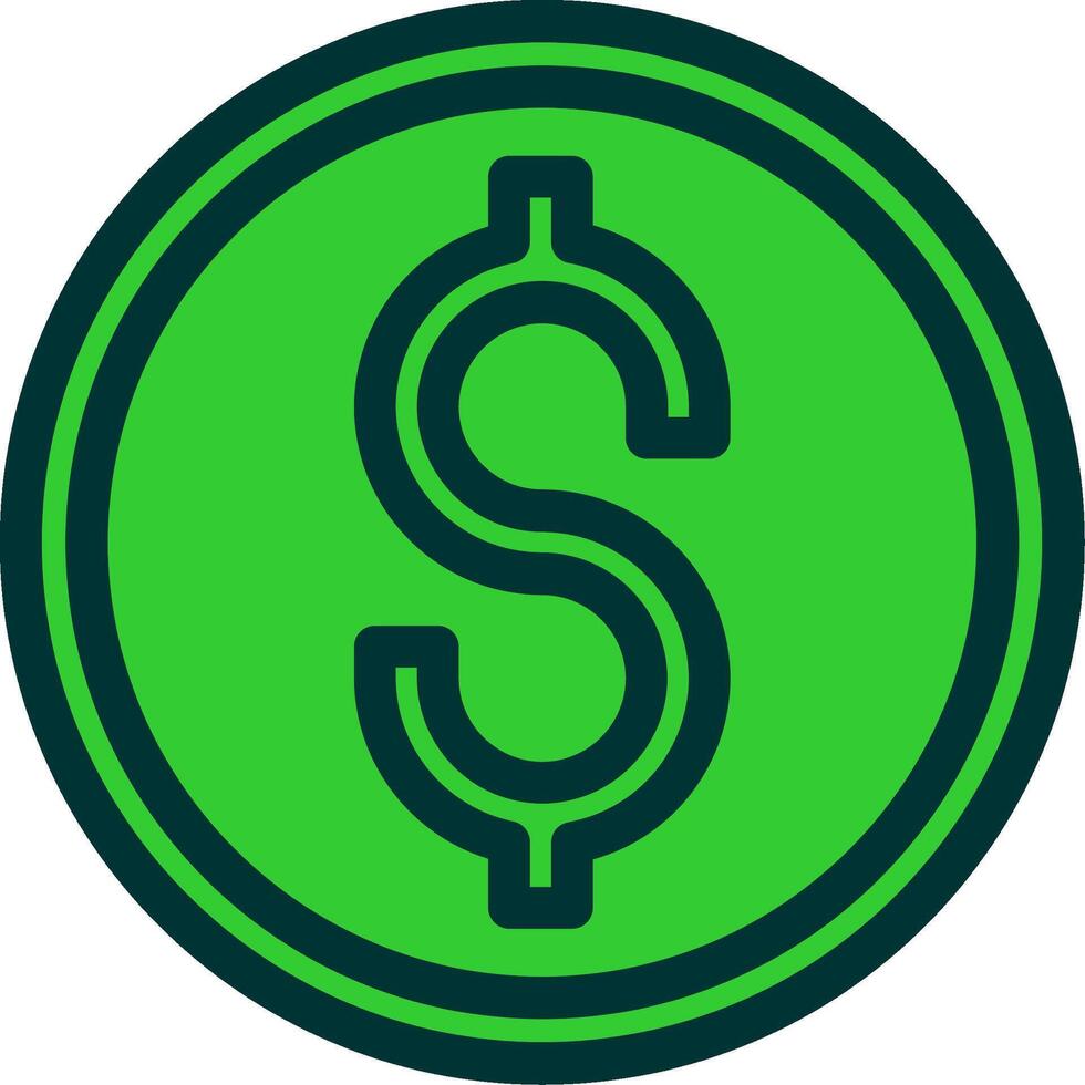 Dollar Colorful Icon vector