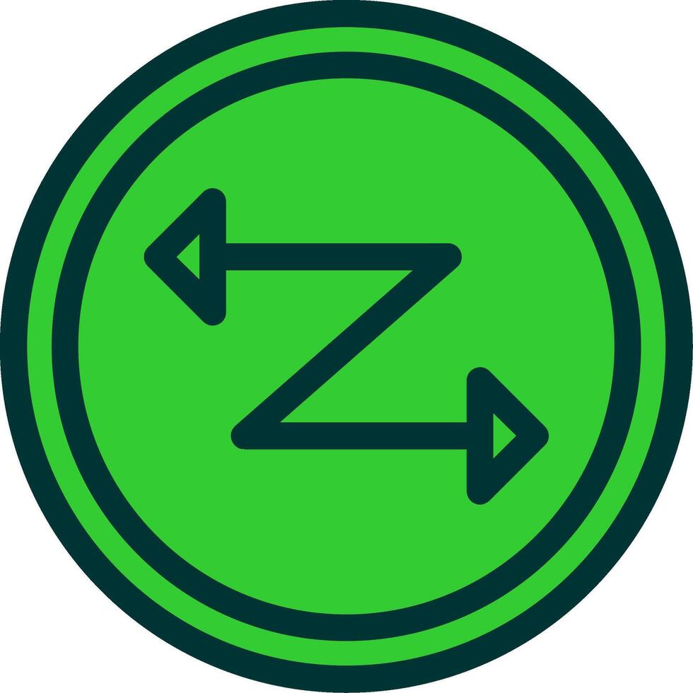 Zig Zag Colorful Icon vector