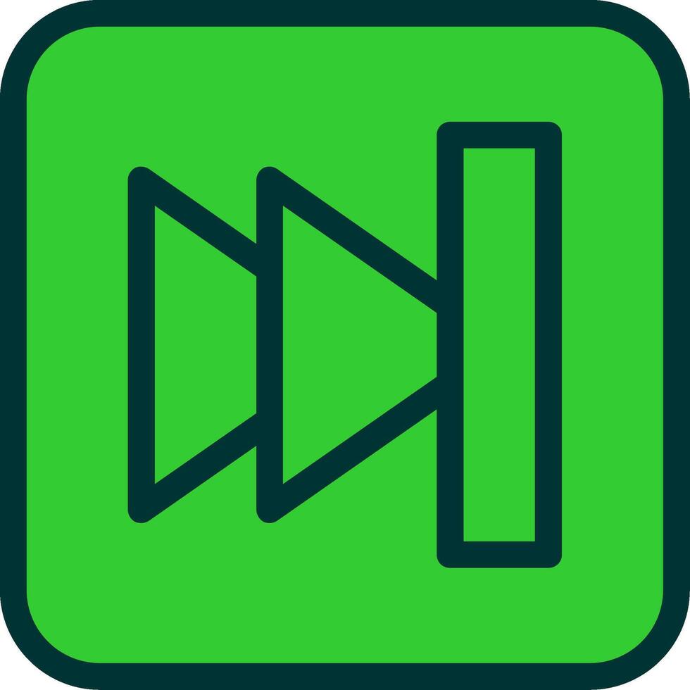 Skip Button Colorful Icon vector