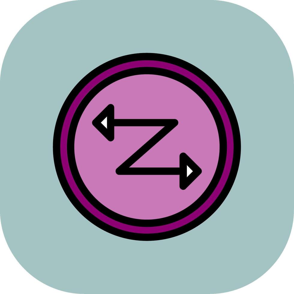 Zig Zag Colorful Icon vector