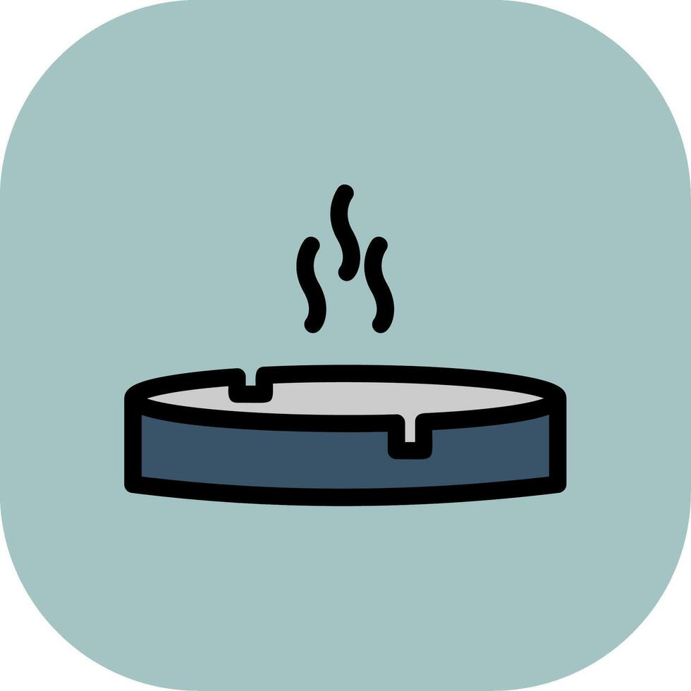 Ashtray Colorful Icon vector
