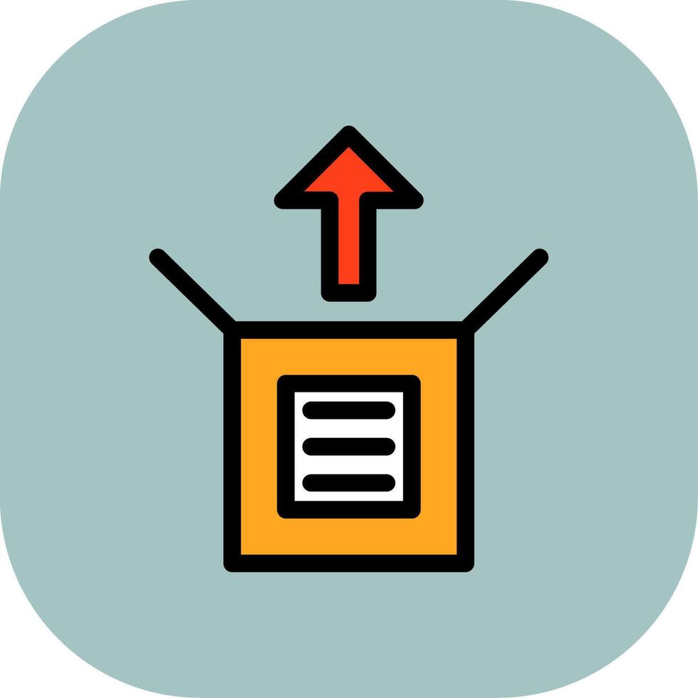 Unboxing Colorful Icon vector