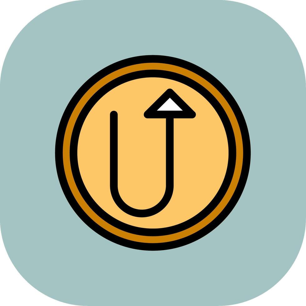 Up Arrow Colorful Icon vector