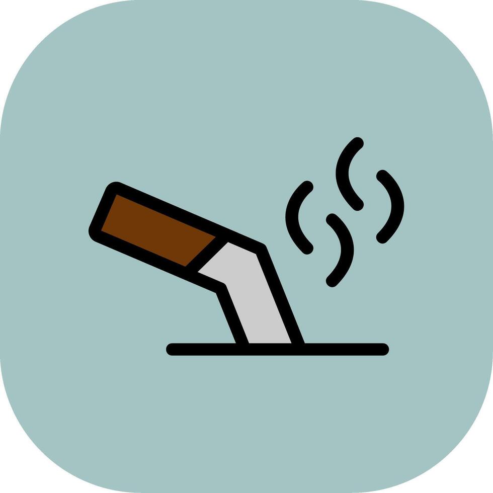 Cigarette Butt Colorful Icon vector