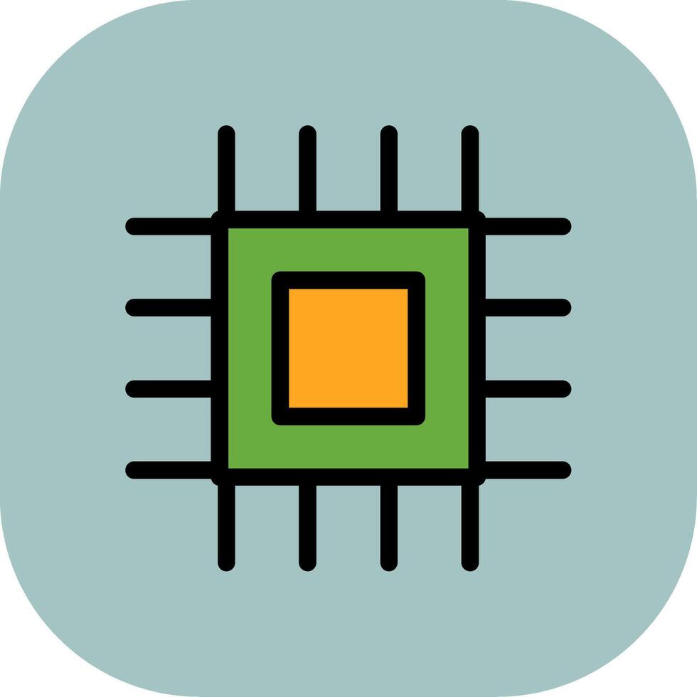 Cpu Colorful Icon vector
