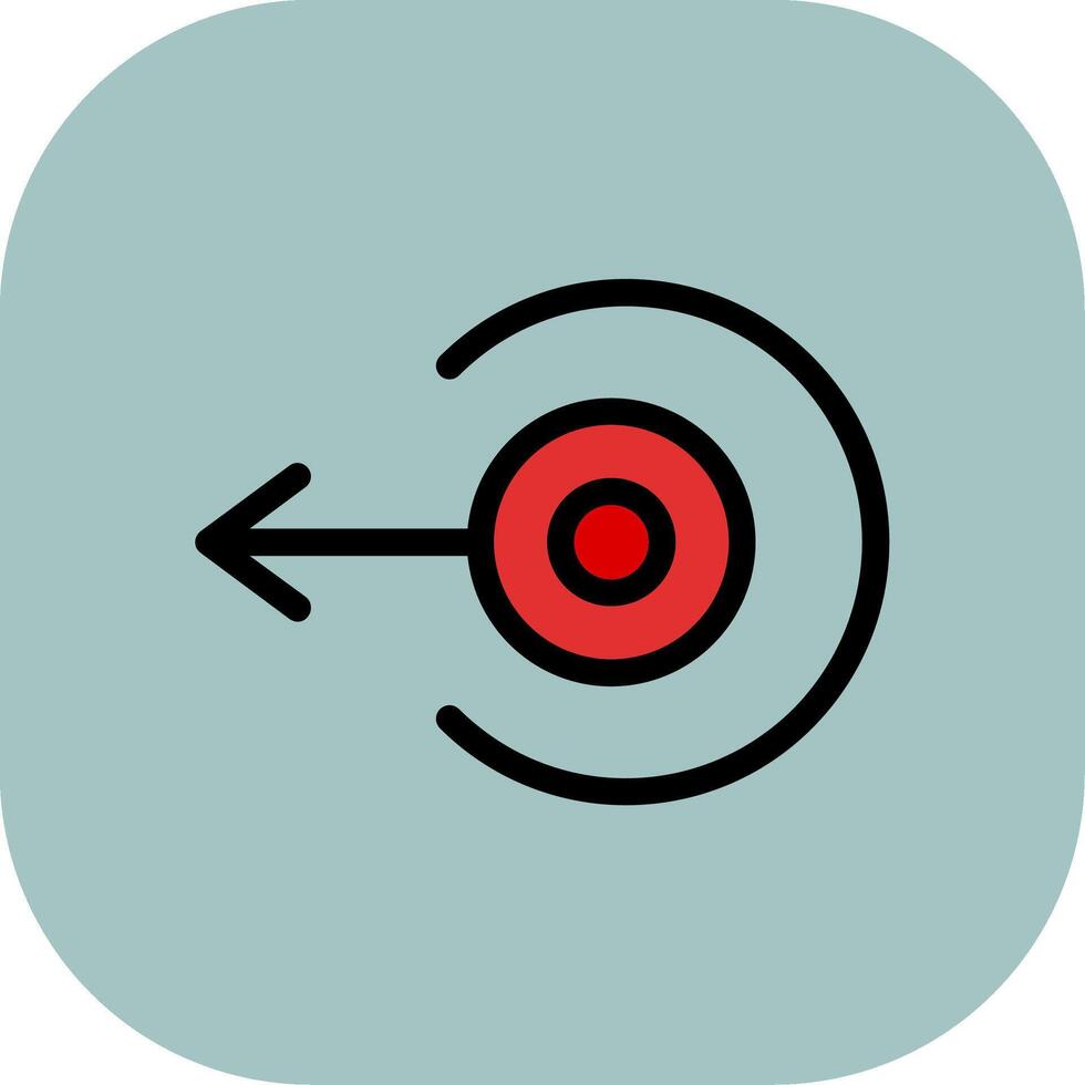 Left Arrow Colorful Icon vector