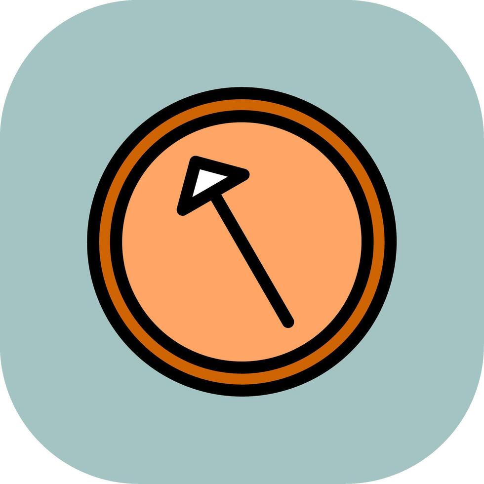 Left Up Colorful Icon vector
