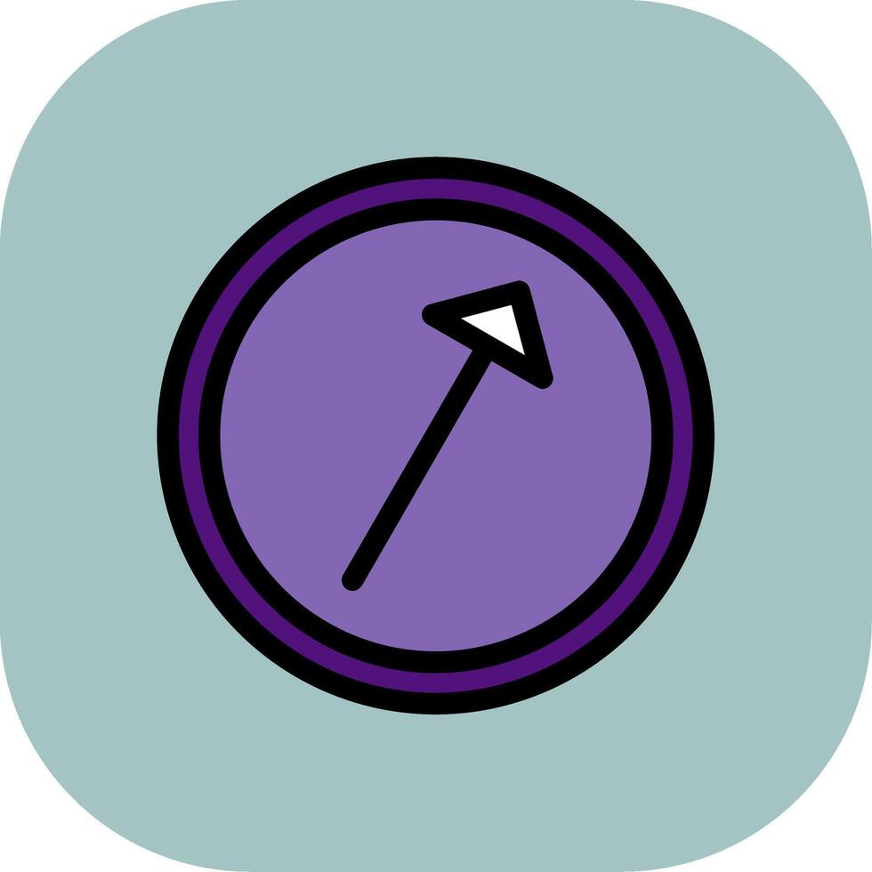 Right Up Colorful Icon vector
