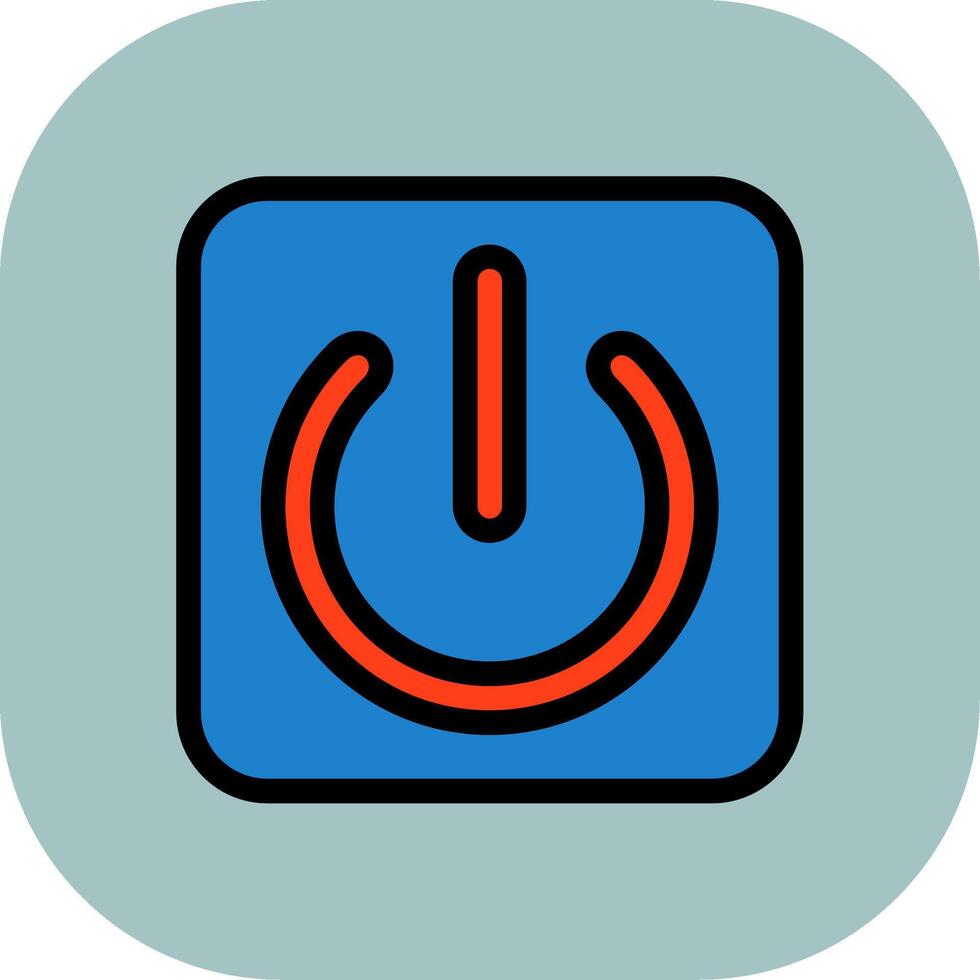 Start Button Colorful Icon vector
