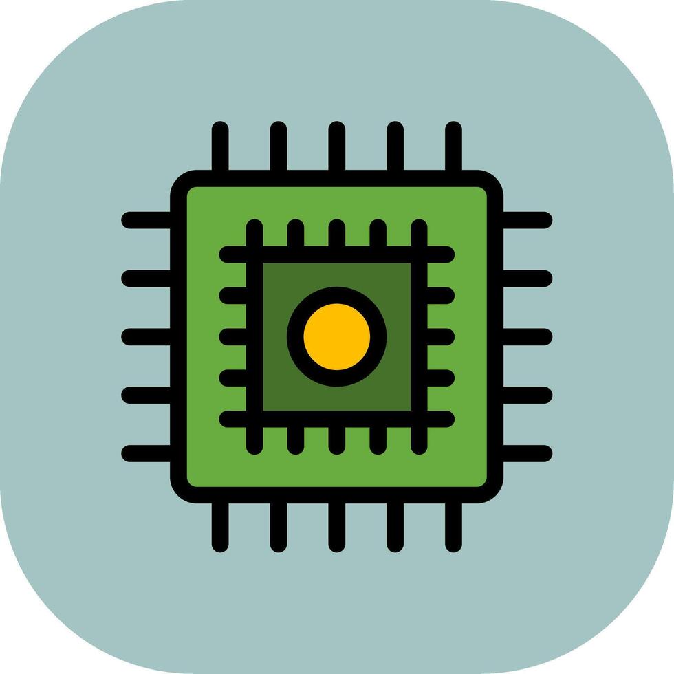 Cpu Colorful Icon vector