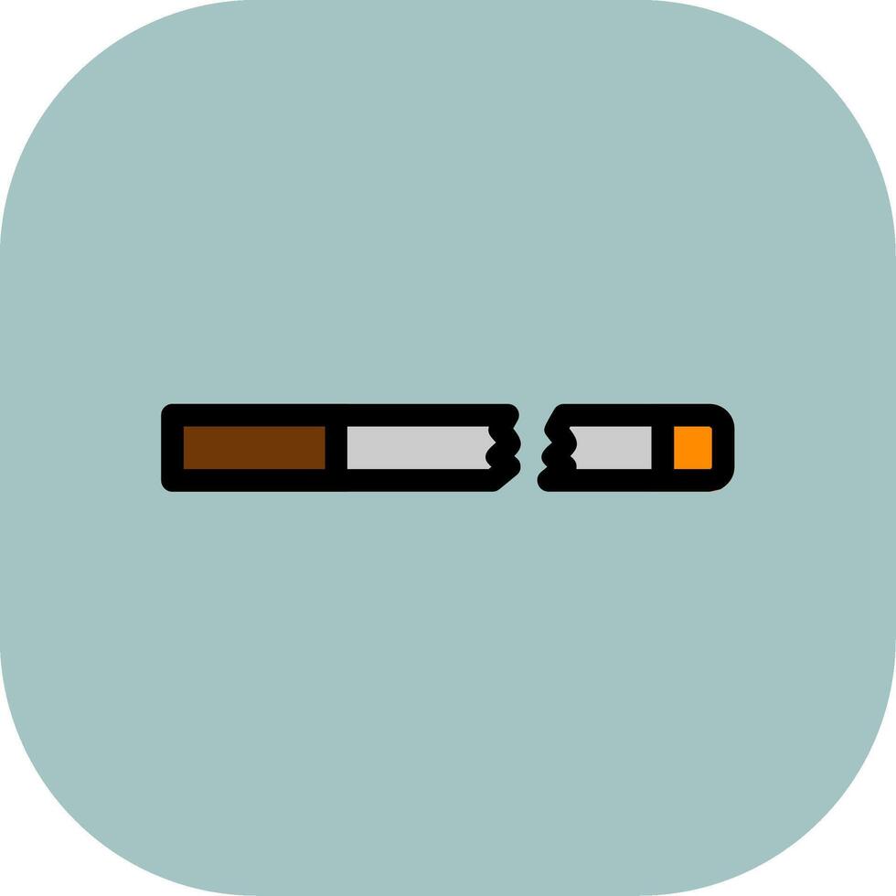 Brocken Cigarette Colorful Icon vector