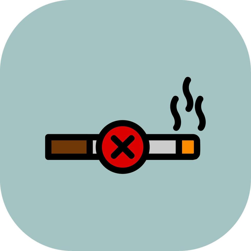 No Smoking Colorful Icon vector