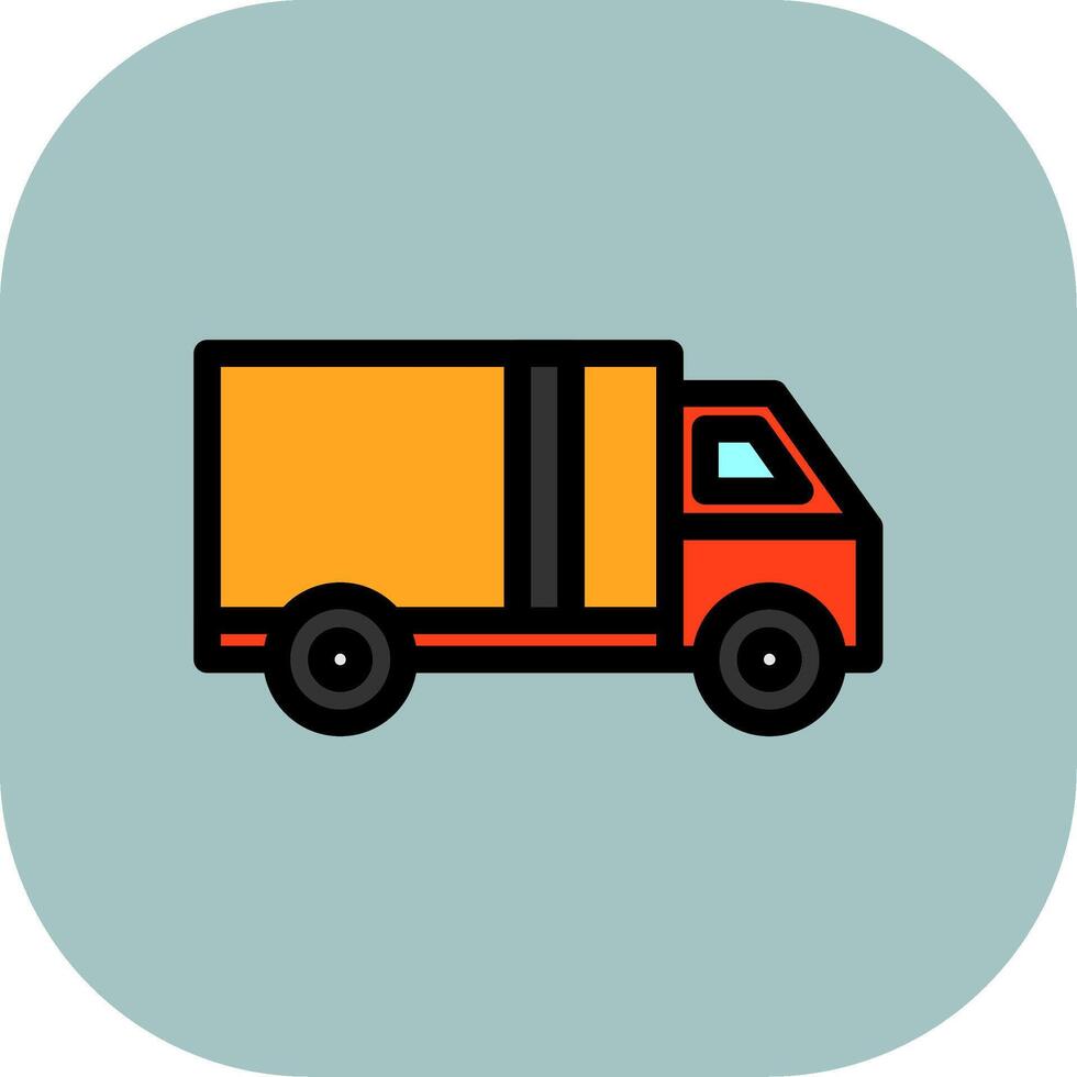 Cargo Truck Colorful Icon vector