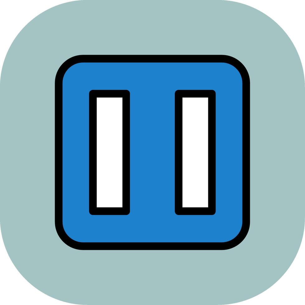 Pause Button Colorful Icon vector