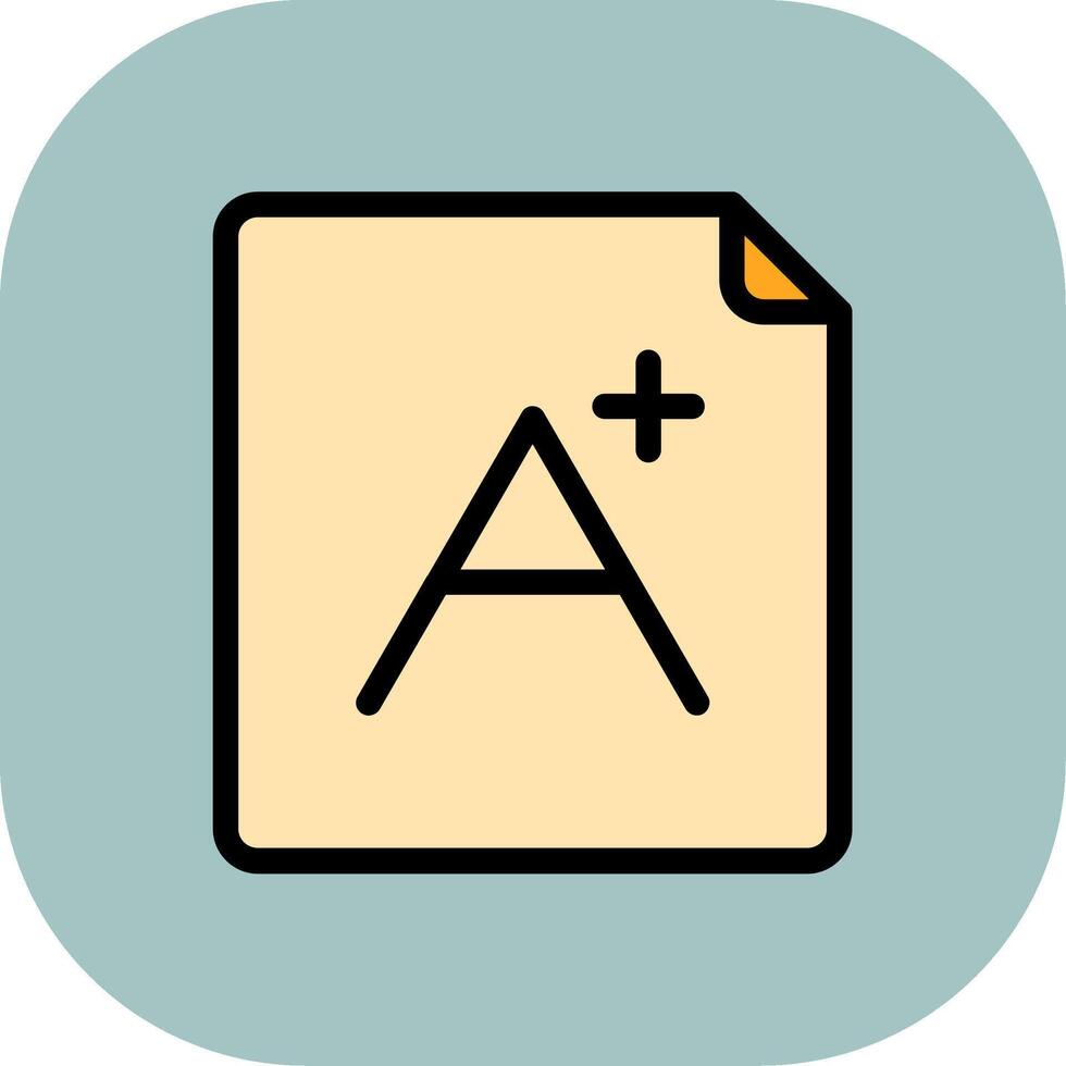 Grade Colorful Icon vector
