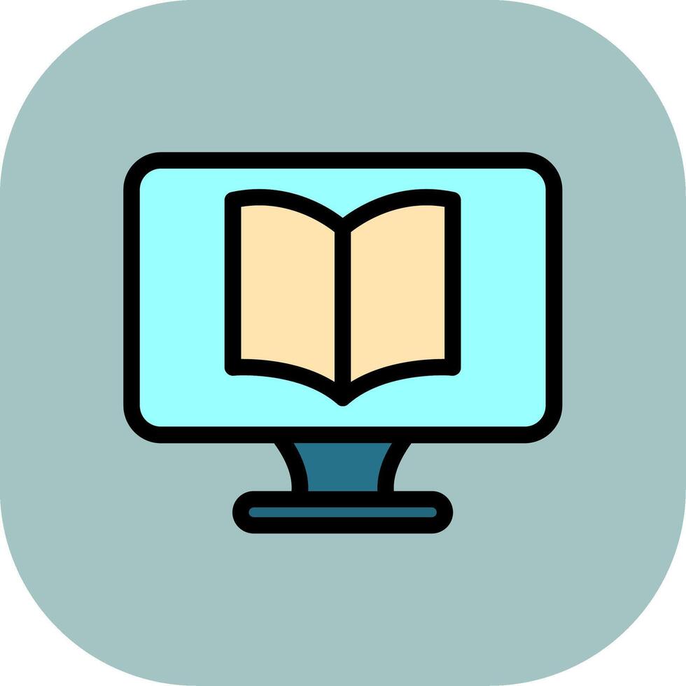 Online Education Colorful Icon vector