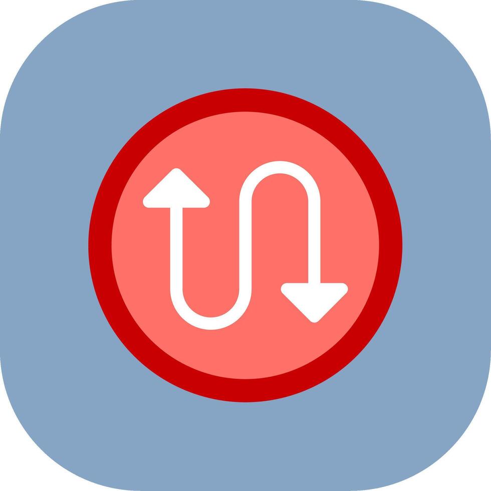 Two Arrows Colorful Icon vector