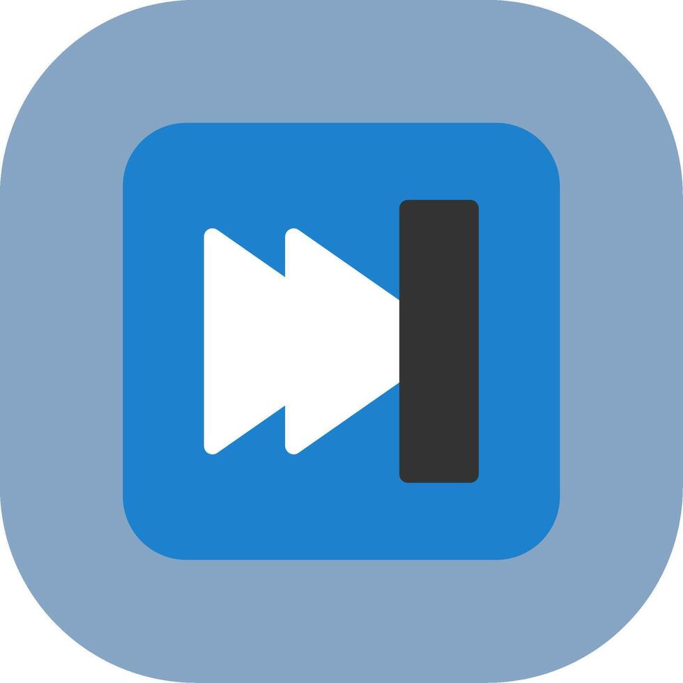 Skip Button Colorful Icon vector