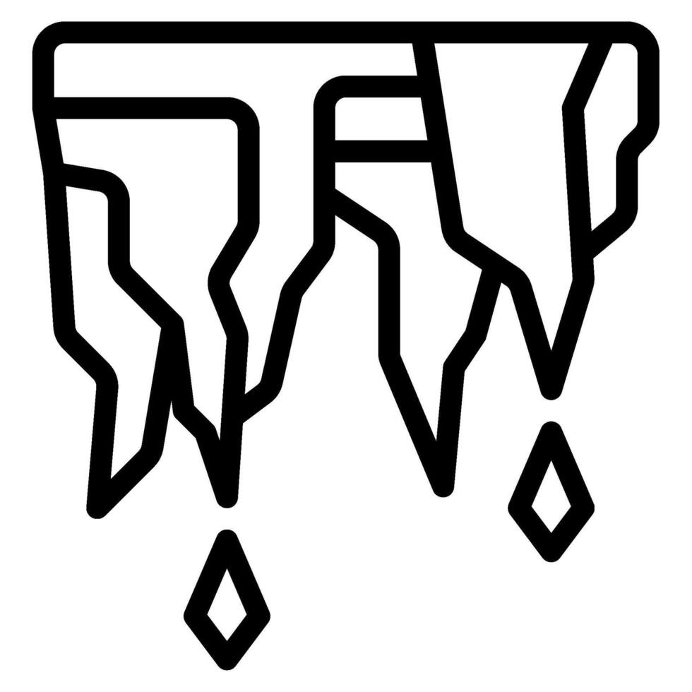 Icicle christmas icon illustration vector
