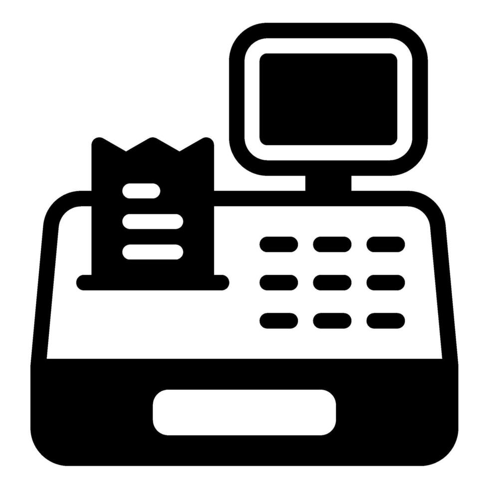 Cash Register black friday marketing icon vector