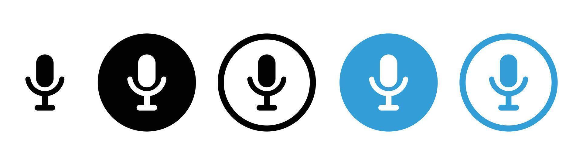 Microphone icon set. audio illustration sign collection. mic symbol. Karaoke mic pictogram. Record symbol. vector