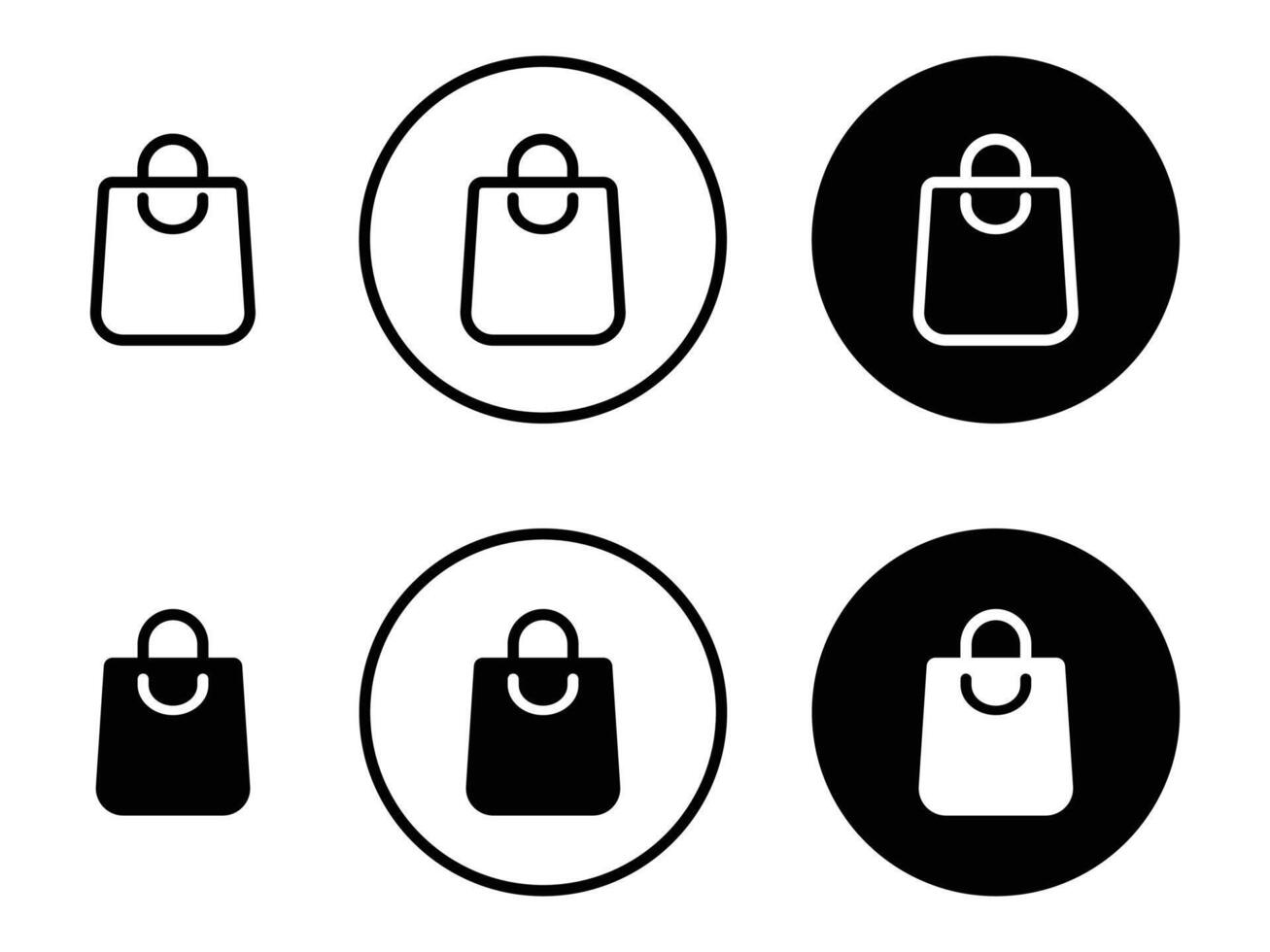 shopping bag icon, shopping bag icon. Set of Shopping Bag Line Icons. Bag icon Isolated on white background. vector