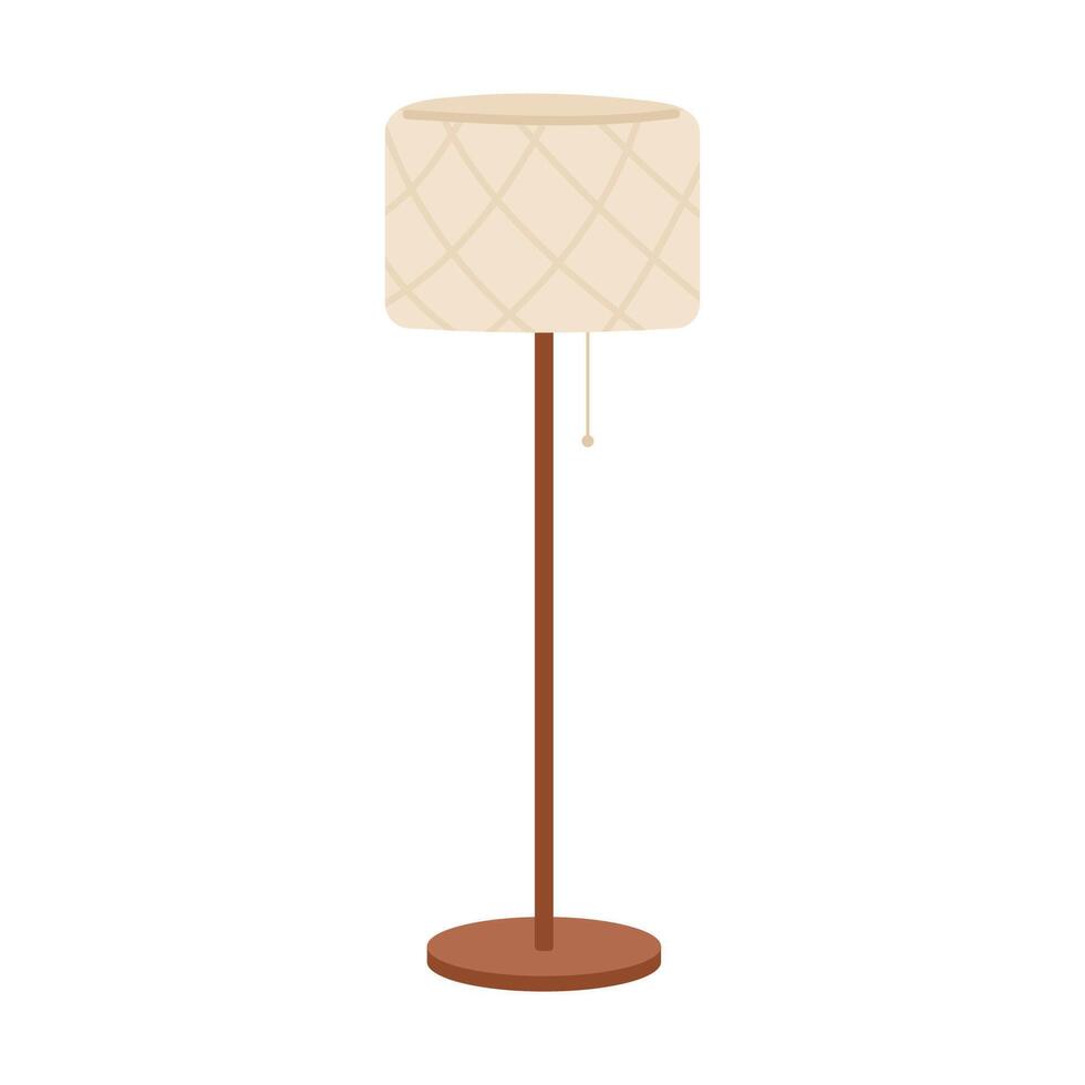 Electric floor lamp for interior design vector