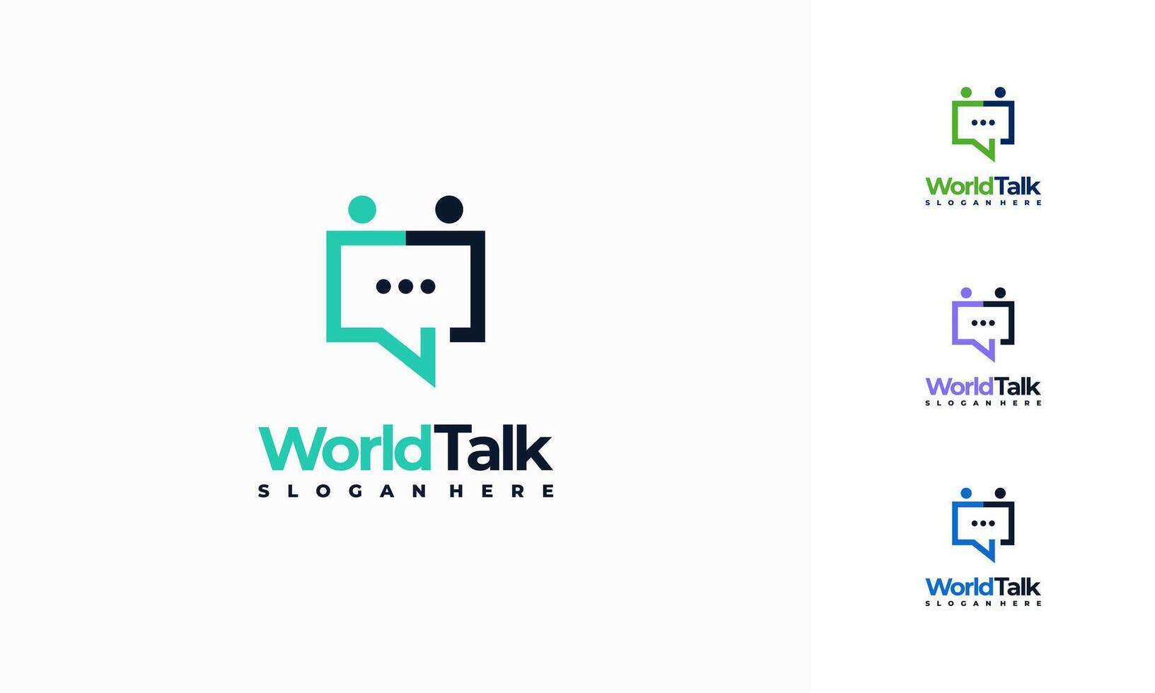 World Forum logo designs concept , World Talk logo symbol designs, Discuss symbol vector