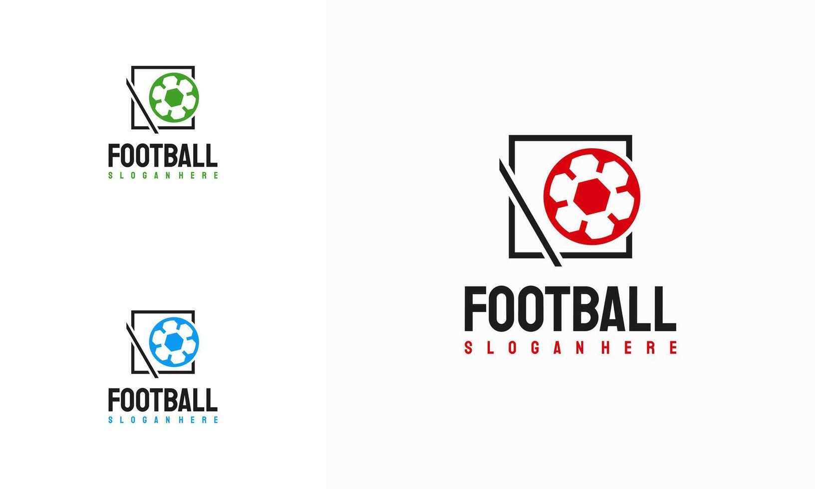 Football Badge with shield logo designs, Soccer Badge logo template vector