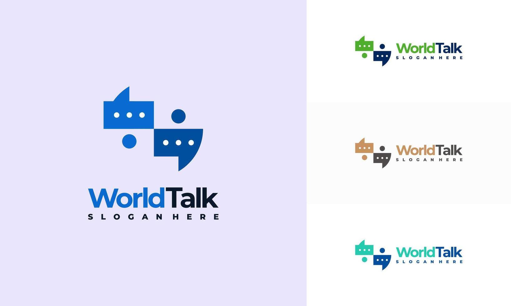 World Forum logo designs concept , World Talk logo symbol designs, Discuss symbol vector
