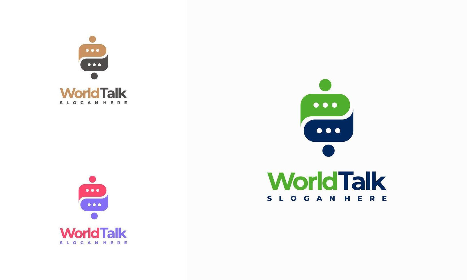 World Forum logo designs concept , World Talk logo symbol designs, Discuss symbol vector