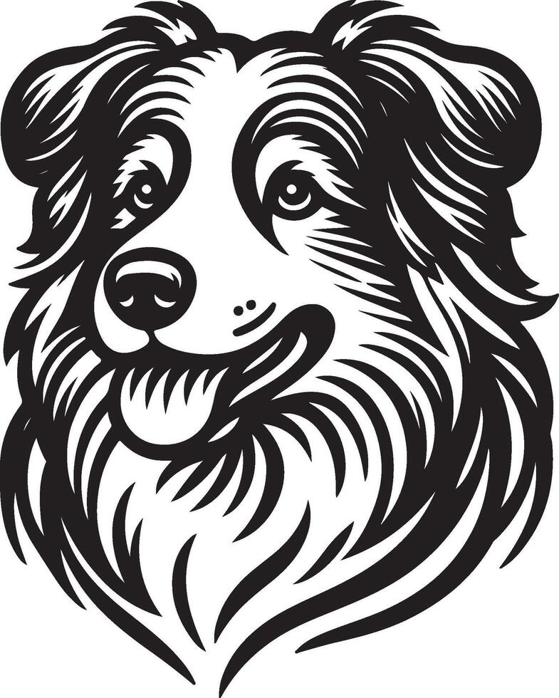 Australian Shepherd Dog Shepherd s Heart Design vector