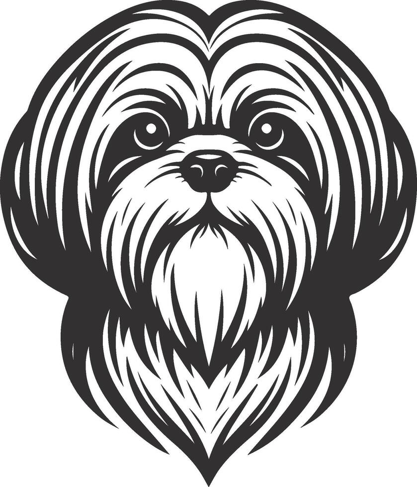 Balanced Shih Tzu Design vector