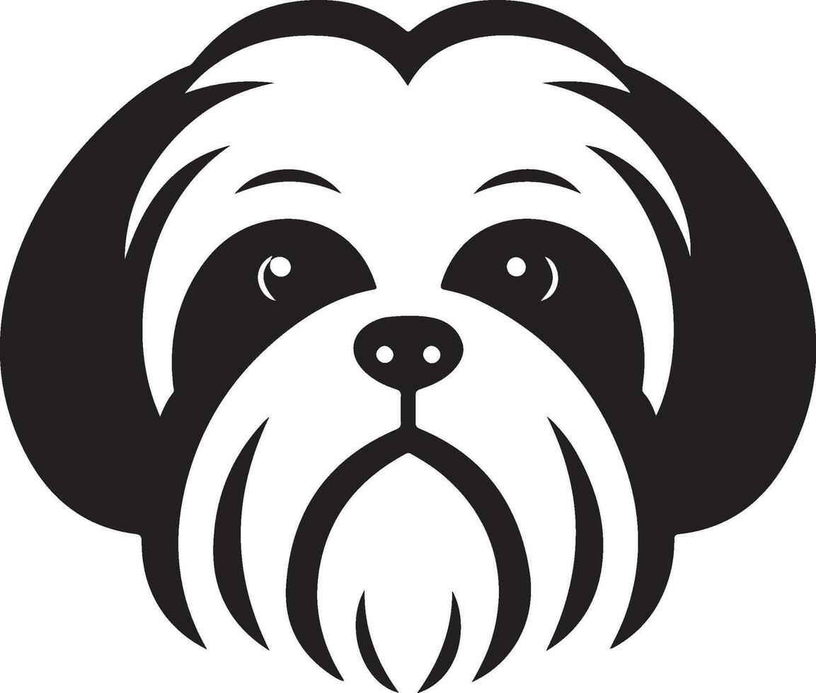 Geometric Shih Tzu Essence vector