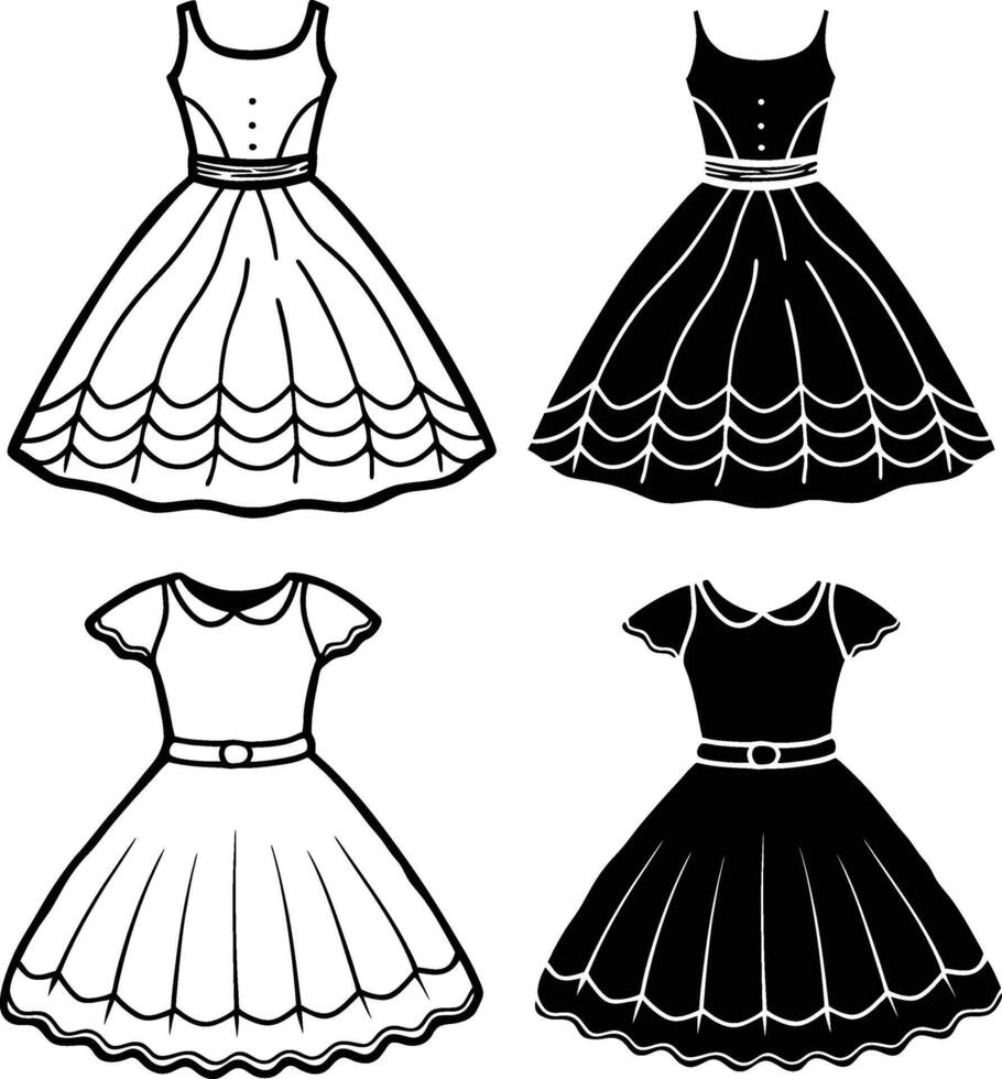Floral Fantasy A-Line vector