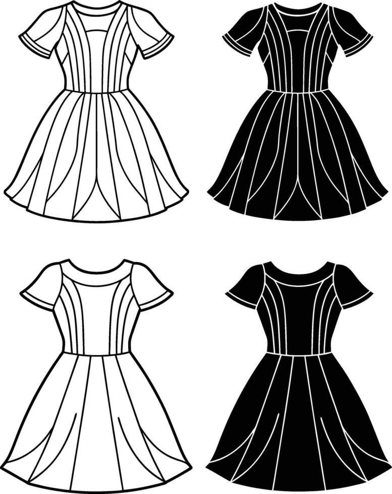 Ethereal Chic A-Line vector